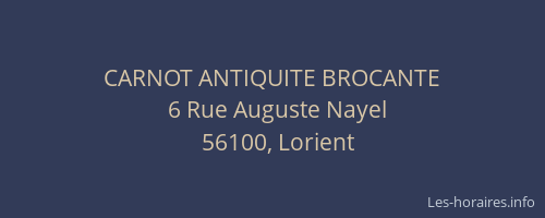 CARNOT ANTIQUITE BROCANTE