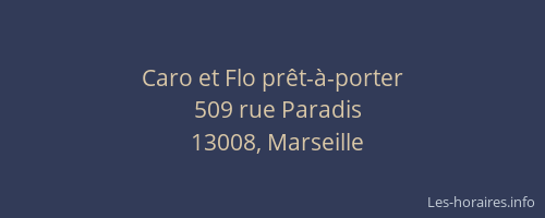 Caro et Flo prêt-à-porter
