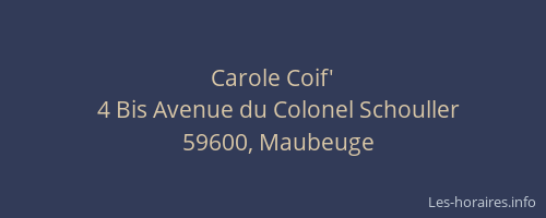 Carole Coif'