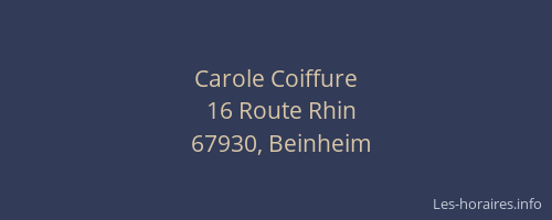 Carole Coiffure