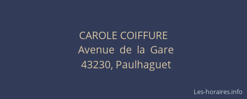 CAROLE COIFFURE