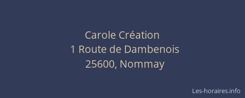 Carole Cr&eacute;ation