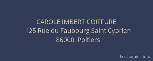 CAROLE IMBERT COIFFURE