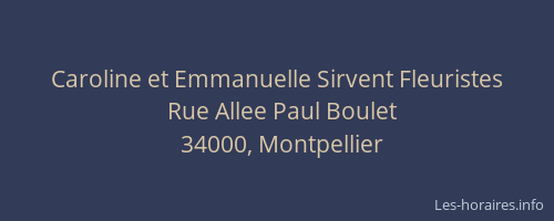 Caroline et Emmanuelle Sirvent Fleuristes