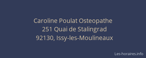 Caroline Poulat Osteopathe