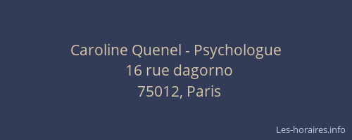 Caroline Quenel - Psychologue