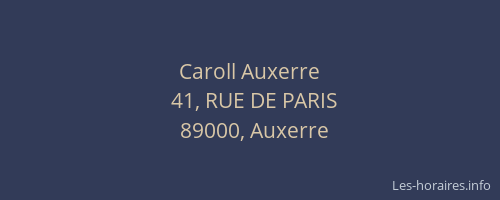 Caroll Auxerre