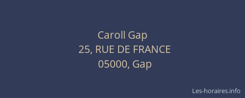 Caroll Gap