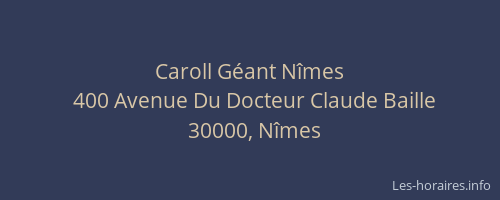 Caroll Géant Nîmes