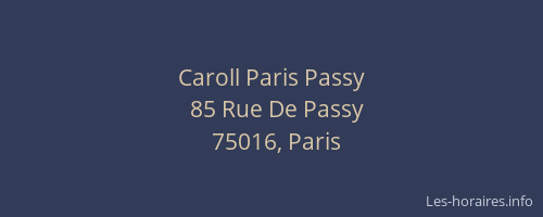 Caroll Paris Passy