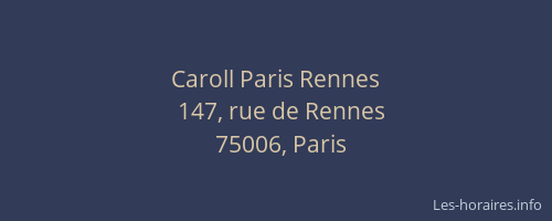 Caroll Paris Rennes
