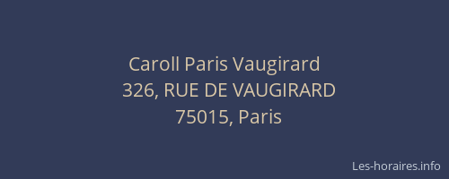 Caroll Paris Vaugirard