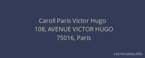Caroll Paris Victor Hugo