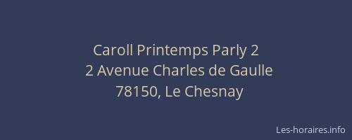 Caroll Printemps Parly 2