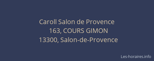 Caroll Salon de Provence