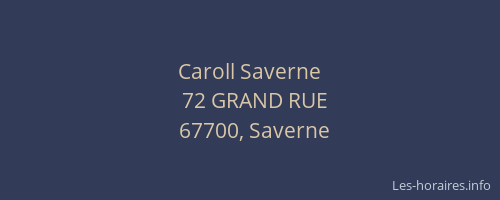 Caroll Saverne