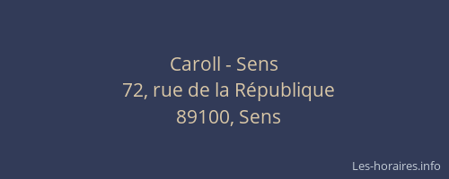Caroll - Sens