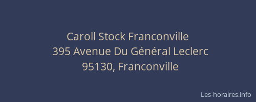 Caroll Stock Franconville
