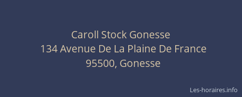 Caroll Stock Gonesse