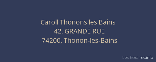 Caroll Thonons les Bains