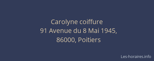 Carolyne coiffure