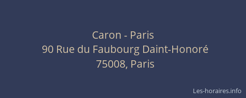 Caron - Paris