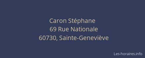 Caron St&eacute;phane
