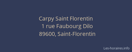 Carpy Saint Florentin