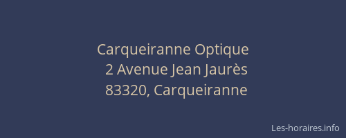 Carqueiranne Optique