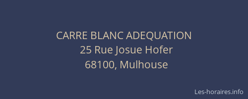 CARRE BLANC ADEQUATION