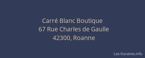Carré Blanc Boutique