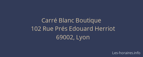 Carré Blanc Boutique