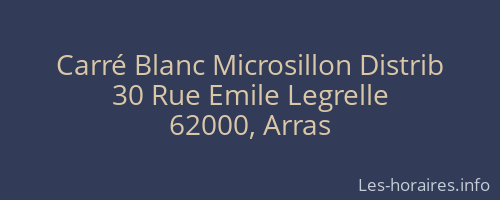 Carré Blanc Microsillon Distrib