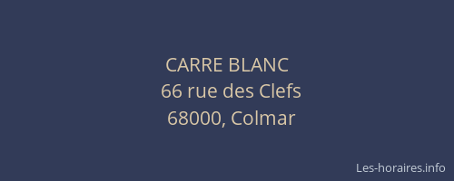 CARRE BLANC