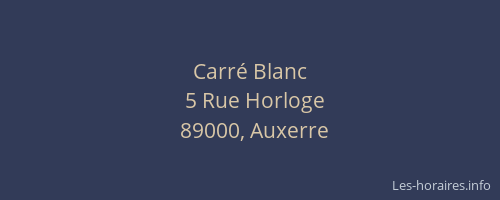 Carré Blanc