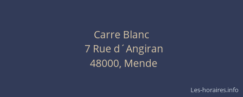 Carre Blanc