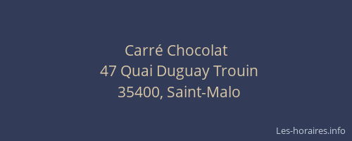 Carré Chocolat