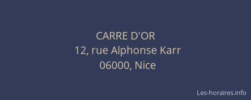 CARRE D'OR