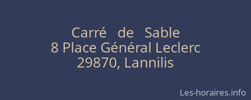 Carré   de   Sable