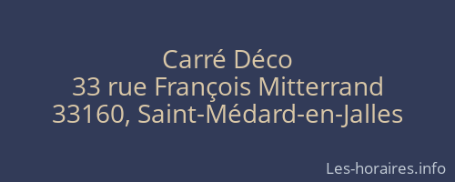 Carré Déco