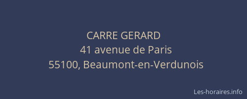 CARRE GERARD
