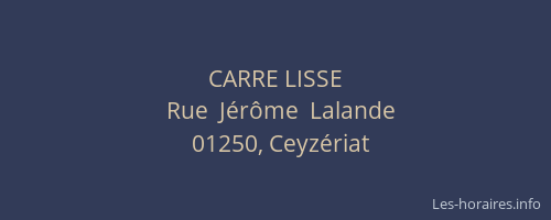 CARRE LISSE