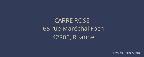 CARRE ROSE