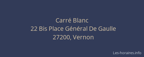 Carr&eacute; Blanc