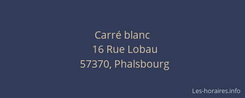 Carr&eacute; blanc