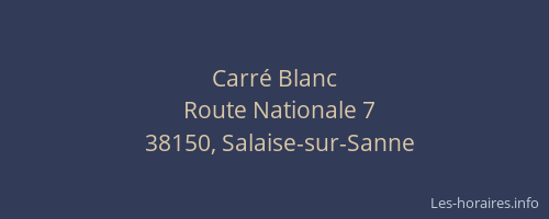 Carr&eacute; Blanc
