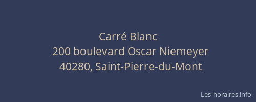 Carr&eacute; Blanc