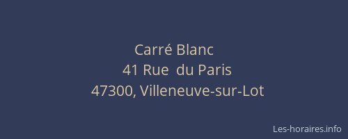 Carr&eacute; Blanc