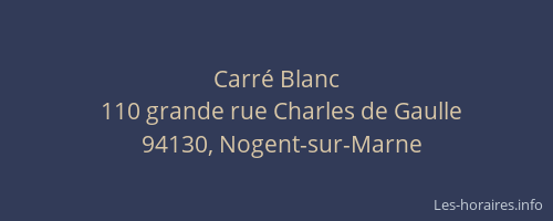 Carr&eacute; Blanc