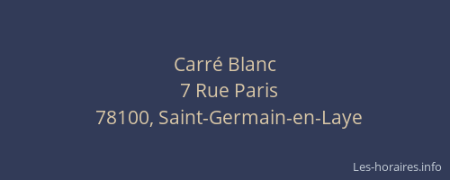 Carr&eacute; Blanc